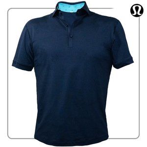Lululemon Men's Propel Polo Shirt Blue (size L)
